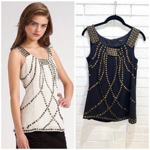 Nanette Lepore whip it top sleeveless blouse black